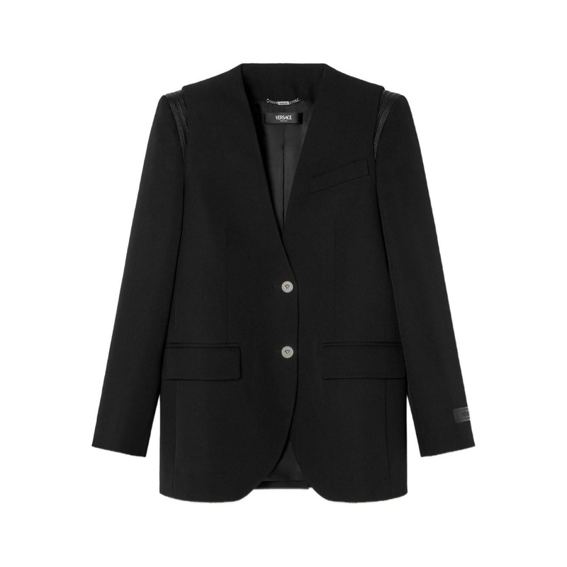Versace Black Blazer|Black|42