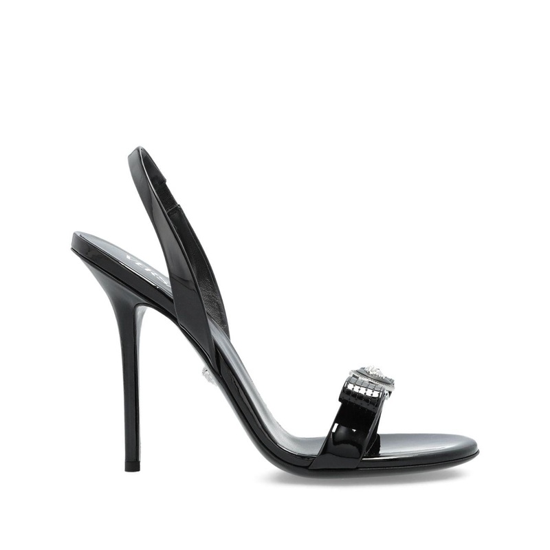 Versace Gianni Ribbon Sandals|Black|40|37|39|38|36