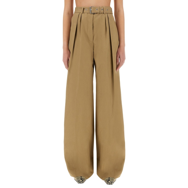 WIDELEG PANTS WITH BELT|BEIGE|36|38|40