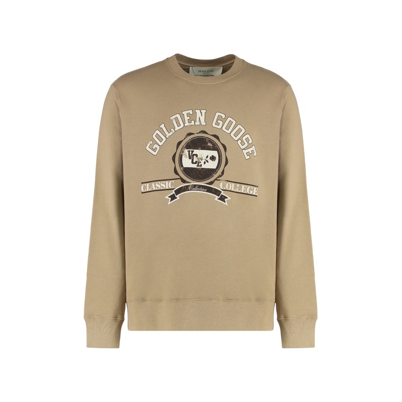 Beige Cotton Sweatshirt|Beige|XL