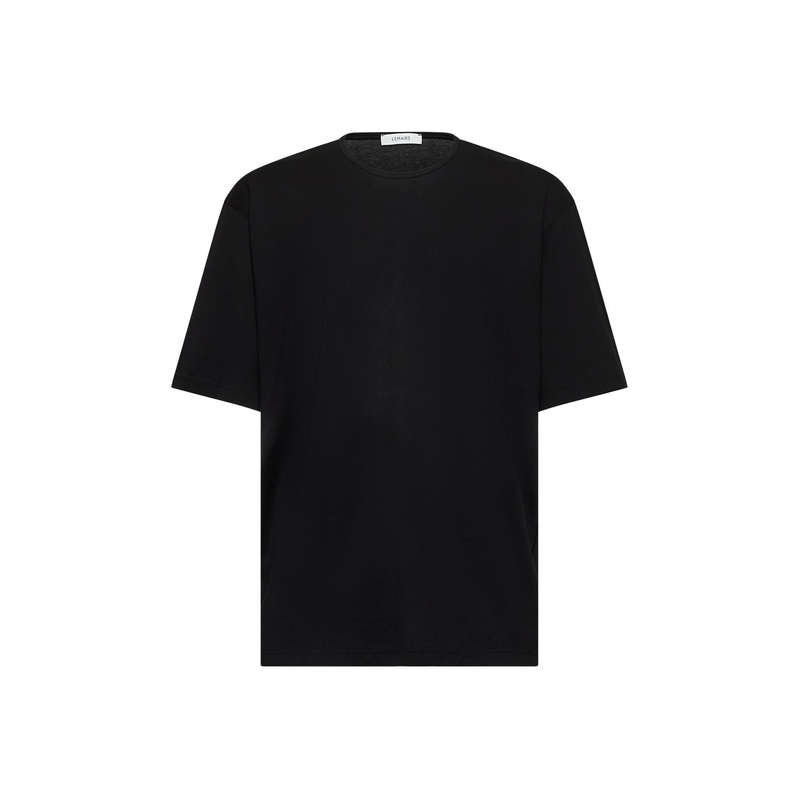 Black relaxed-fit T-shirt|XS|S|M|L
