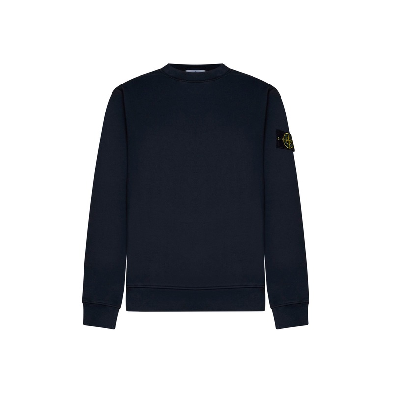 Blue cotton crewneck sweatshirt