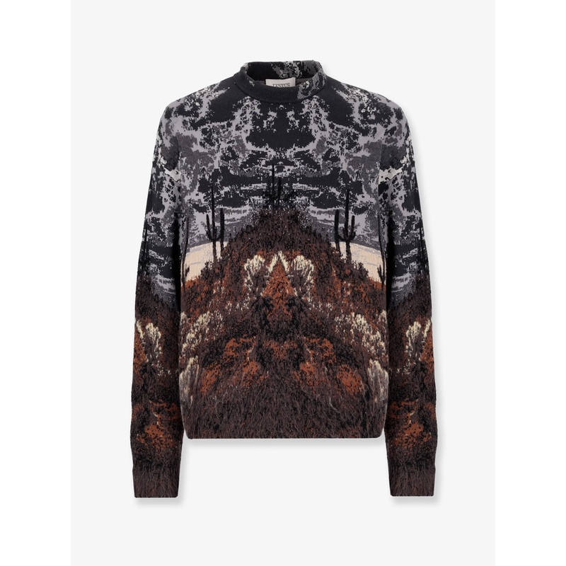 Cotton and Wool Sweatshirt|Multicolor|48