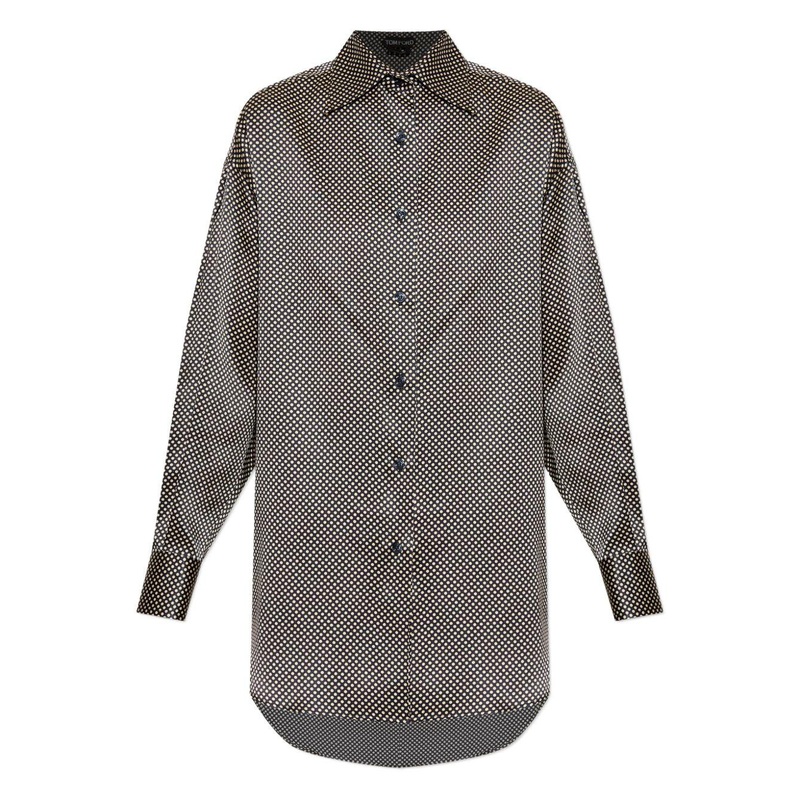 Tom Ford Polka Dot Shirt|Black|42