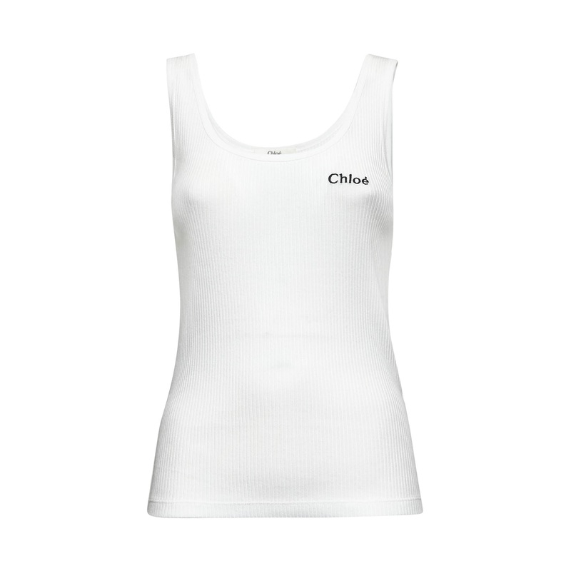 White jersey logo tank top|XS|S|M|L