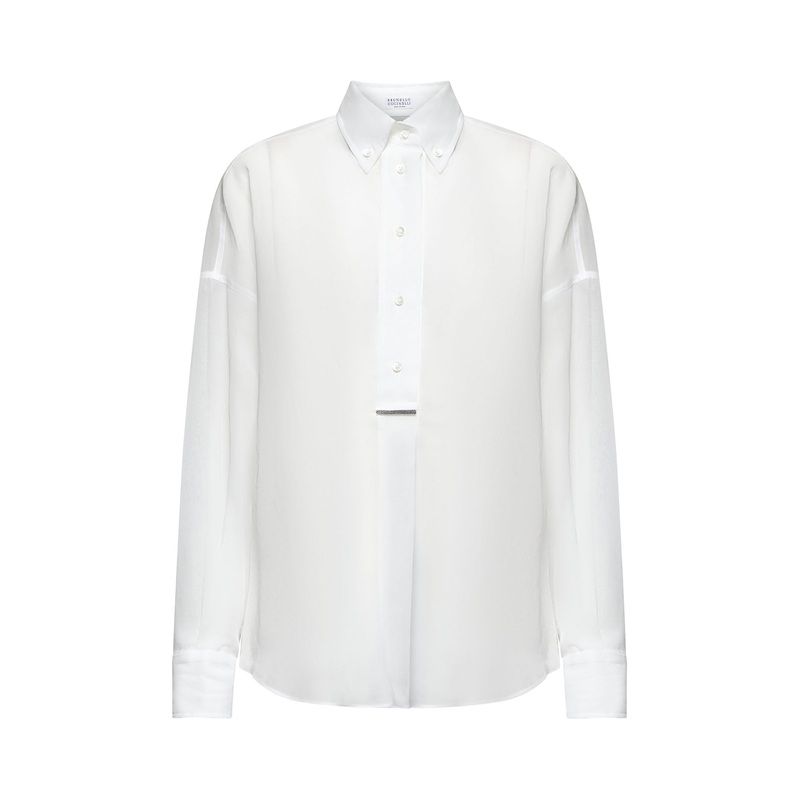 White organza monili shirt|S|M|L