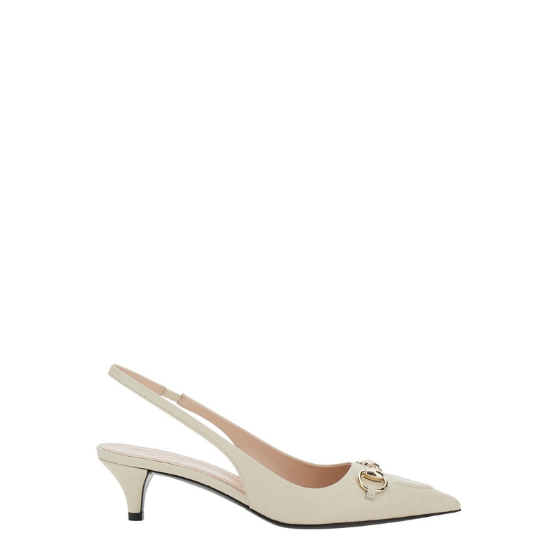 ‘Erin’ White Dcollet with Clamp on the Front in Leather Woman