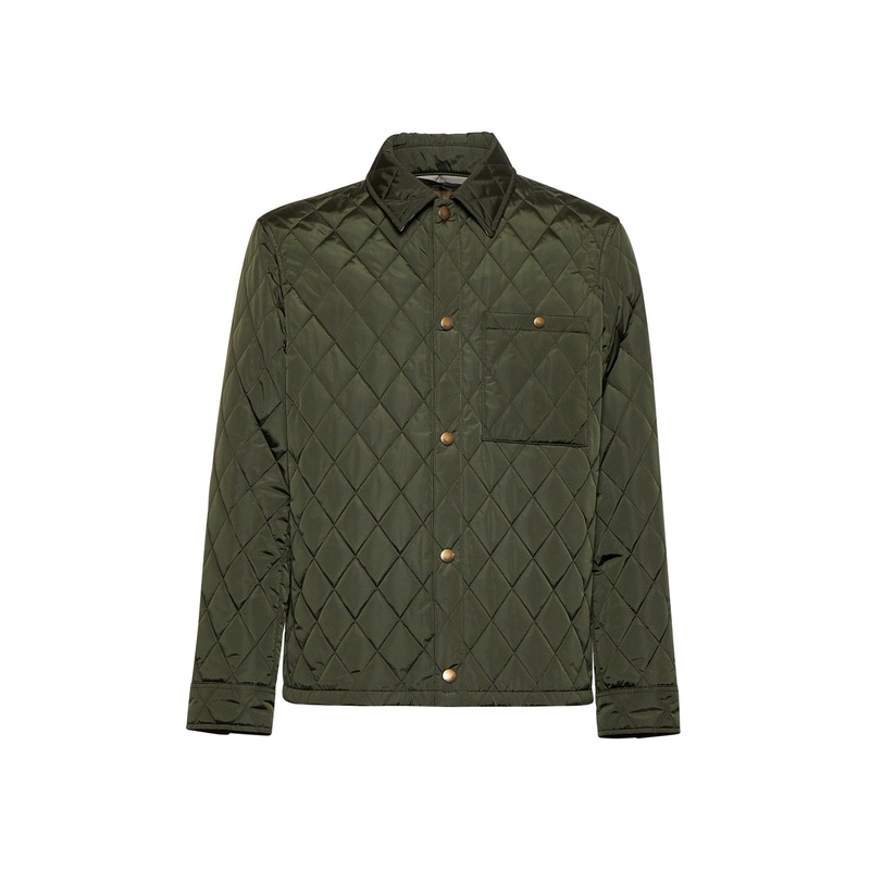 Green quilted nylon Belton overshirt