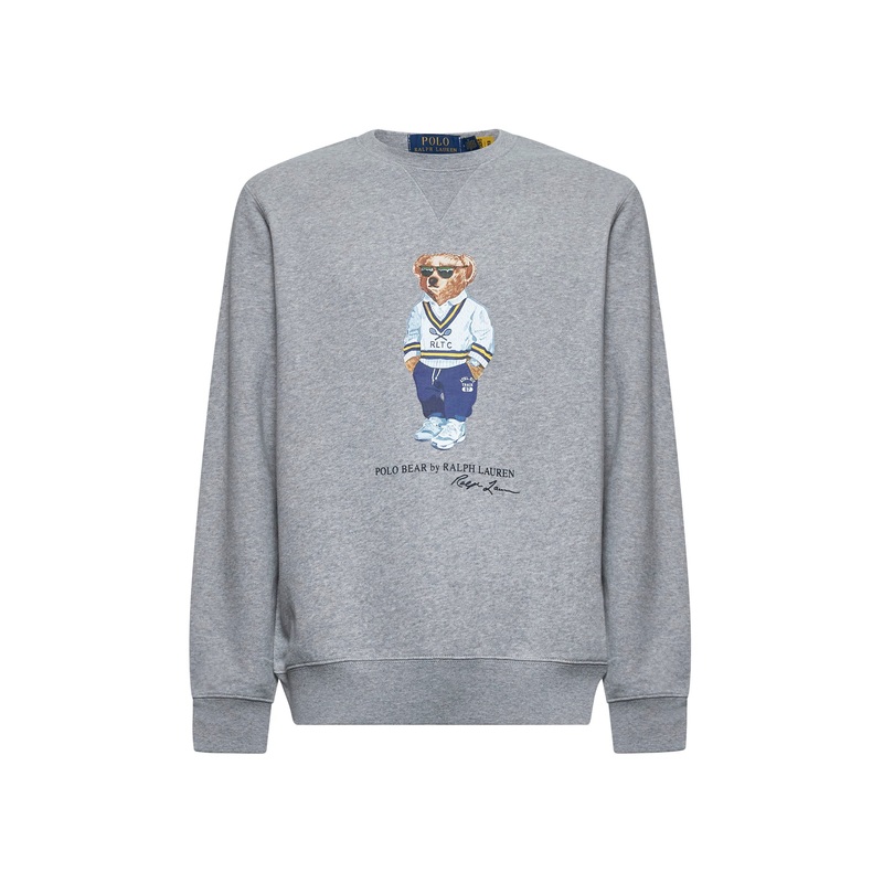 Grey cotton blend Polo Bear sweatshirt