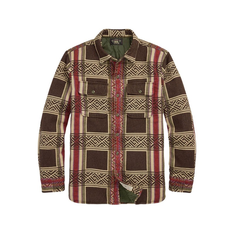 Jacquard Quilted Jacket|Brown|M