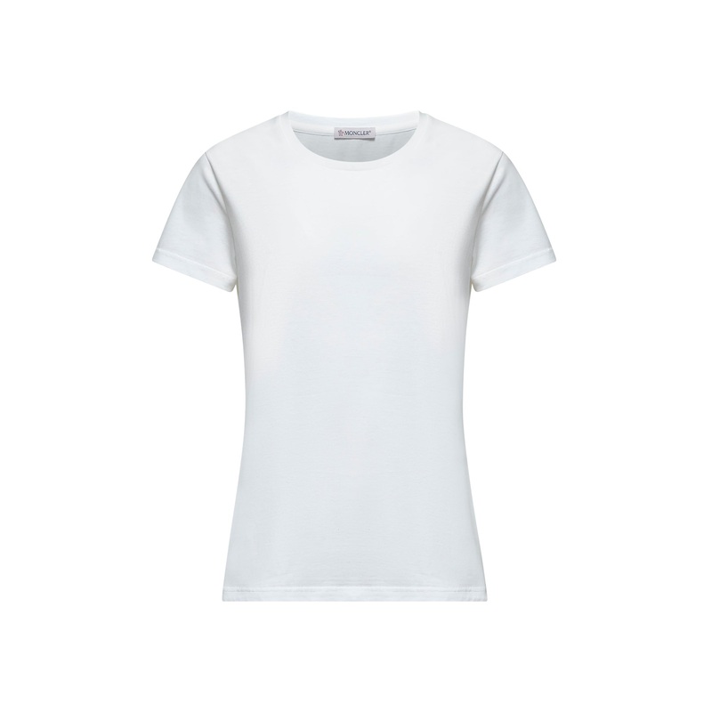 White jersey logo patch T-shirt
