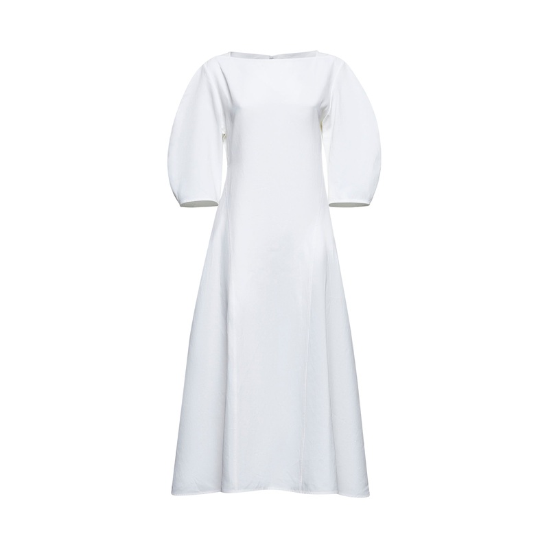 White linen midi dress|34|36