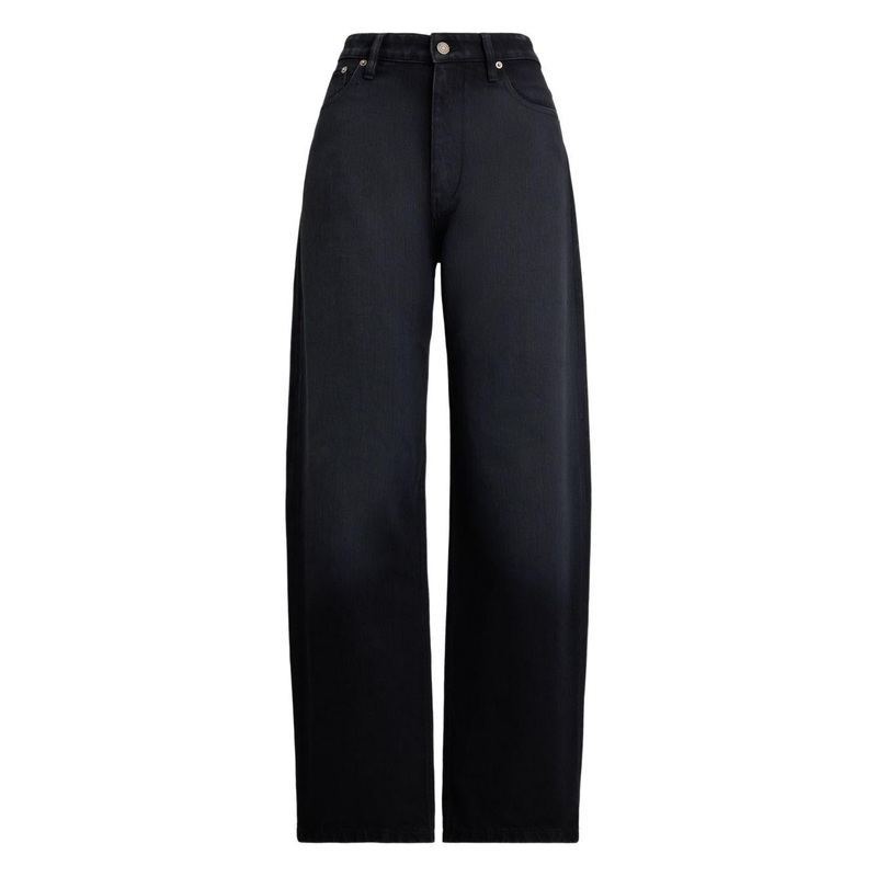 Wide-Leg Black Jeans|Black|28|29