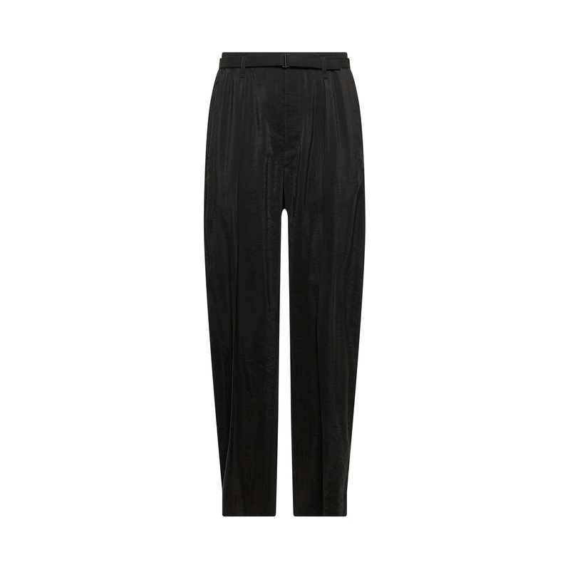 Brown dry silk relaxed-fit trousers