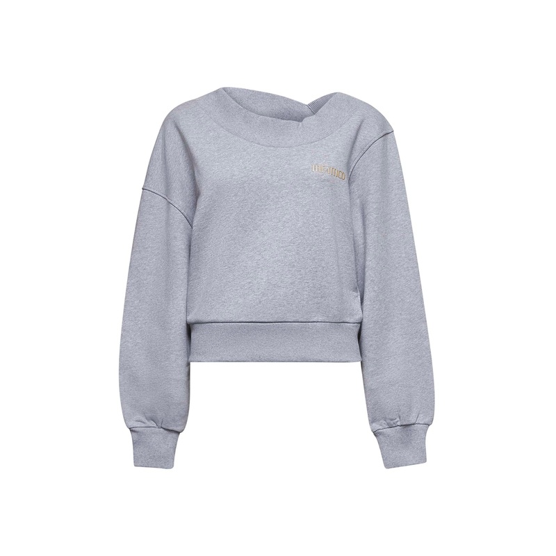 Grey cotton logo sweatshirt|38|40