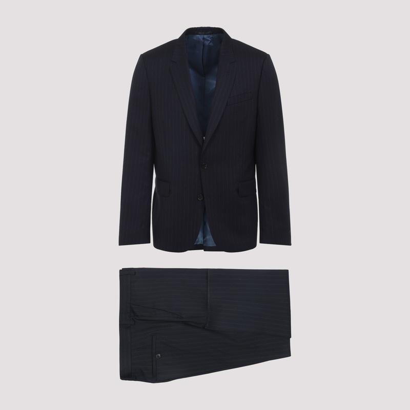 NAVY BLUE TAILORED FIT TWO BUTTON WOOL SUIT