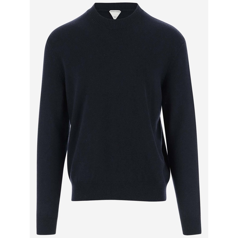 Navy Cashmere Crewneck Sweater