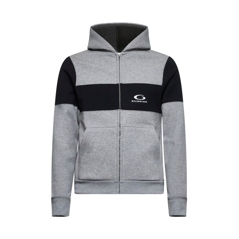 Grey zip-up hoodie|M|L
