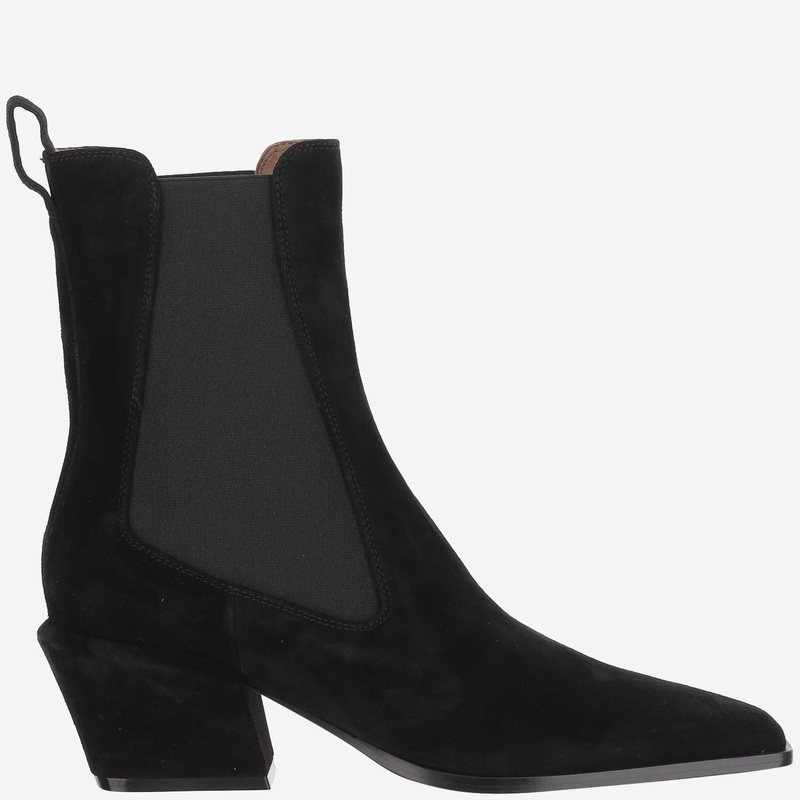 Calfskin Square-Toe Ankle Boots