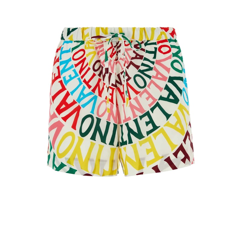 PRINTED CREPE VALENTINO GARAVANI ESCAPE SHORTS