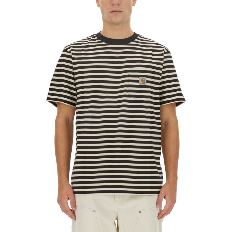 STRIPED T SHIRT|WHITE|S|M|L|XL