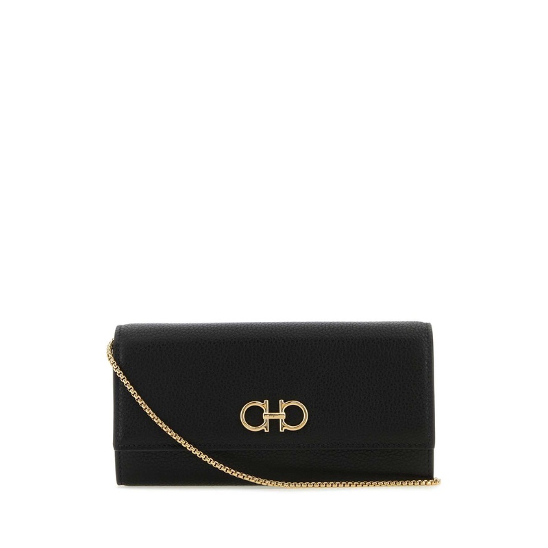 BLACK LEATHER GANCINI WALLET|BLACK|TU