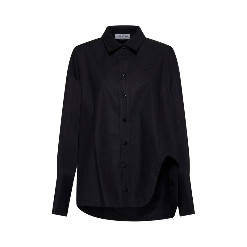 Black parachute popeline ”Diana” shirt