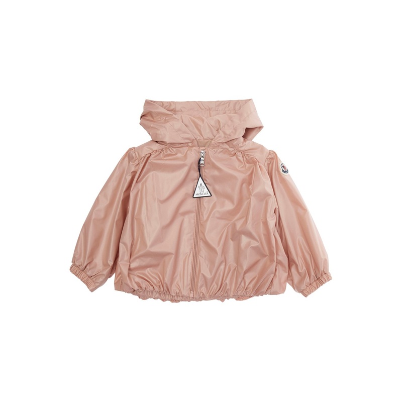 ‘Chazeron’ Pink Jacket with Logo Plaque on the Zip Puller and Logo Patch on the Sleeve in Tech Fabric Baby