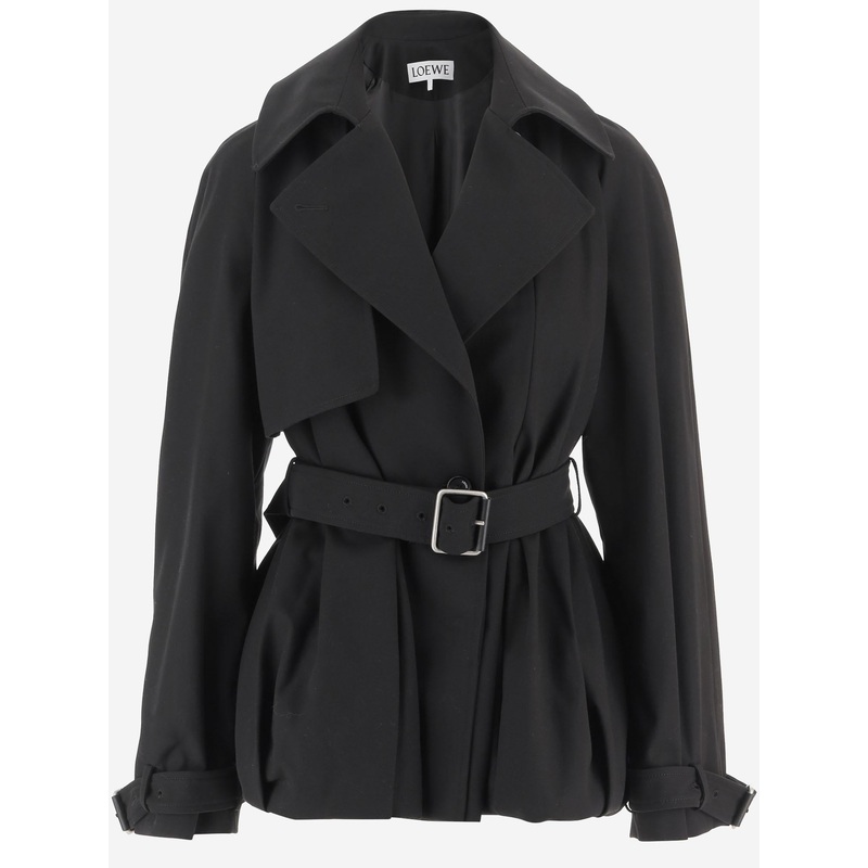 Cotton Gabardine Jacket|Black|38