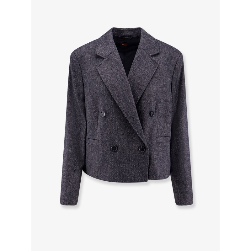 Wool-Blend Double-Breasted Blazer