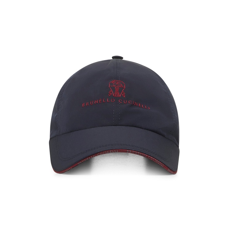 Blue microfibre logo Baseball cap