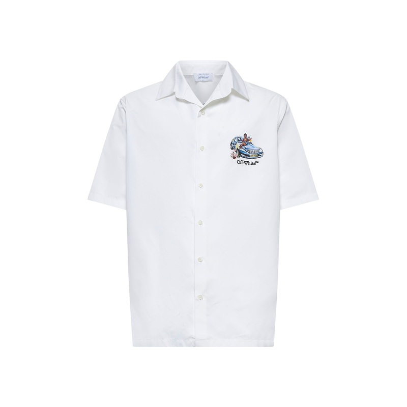 White Fresco Arrow bowling shirt