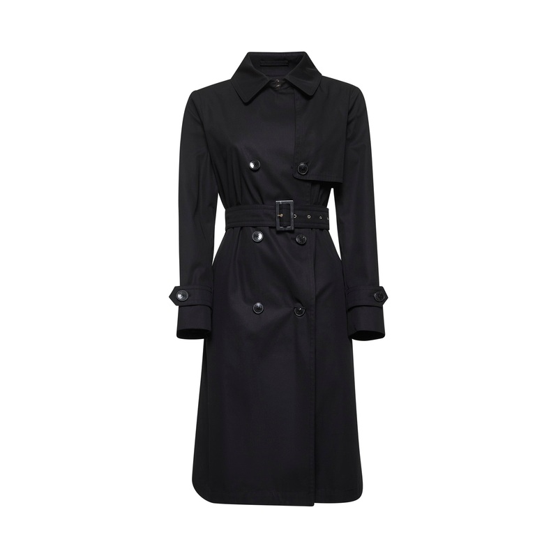Black dean double-breasted trench coat