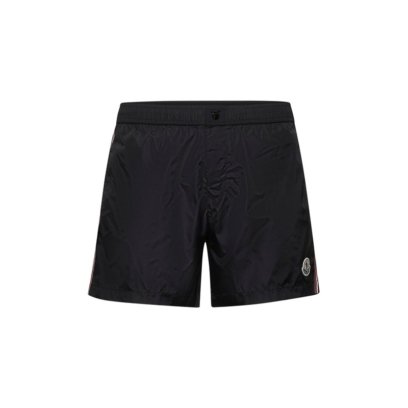 Black tricol-trimmed swim shorts