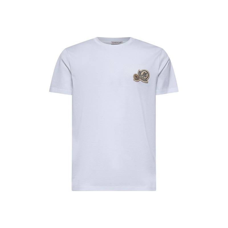 White logo patches T-shirt|S|M|L|XL|XXL