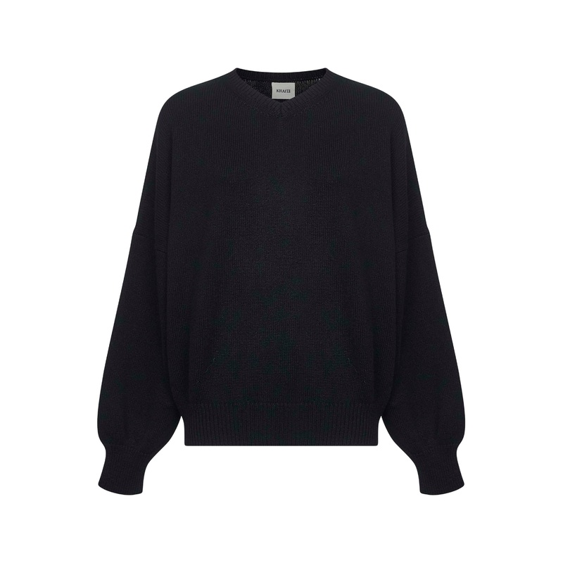 Black Cashmere Wolfe Sweater|Black|XS|S
