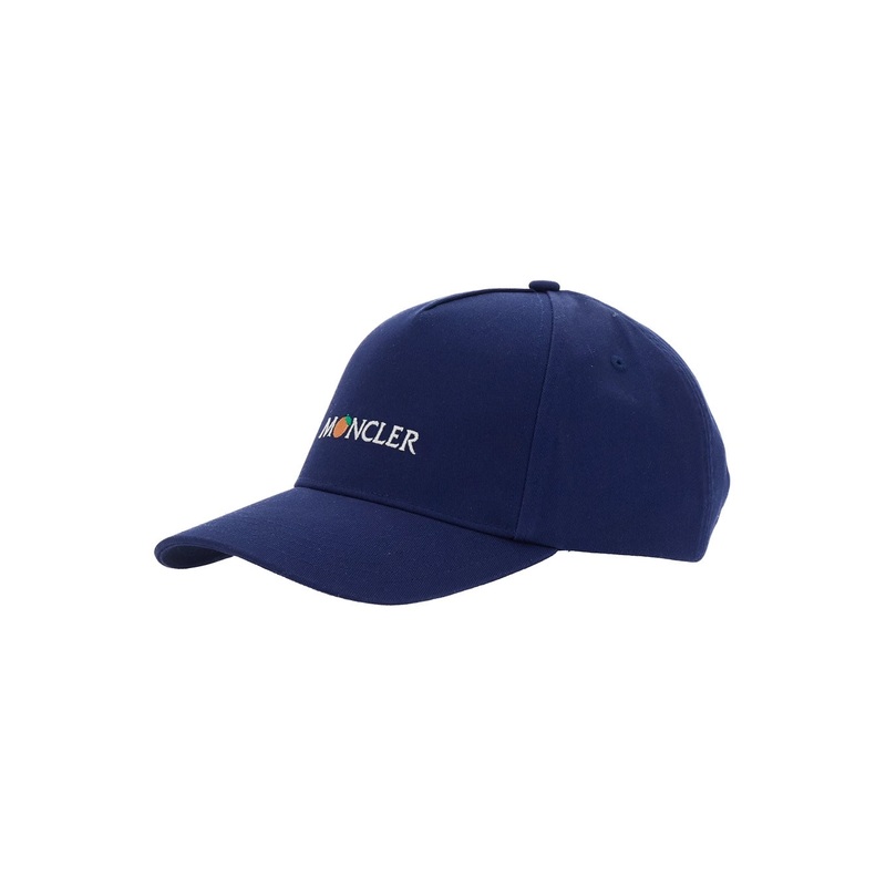 Blue Baseball Cap with Logo Lettering on the Front in Cotton Man
