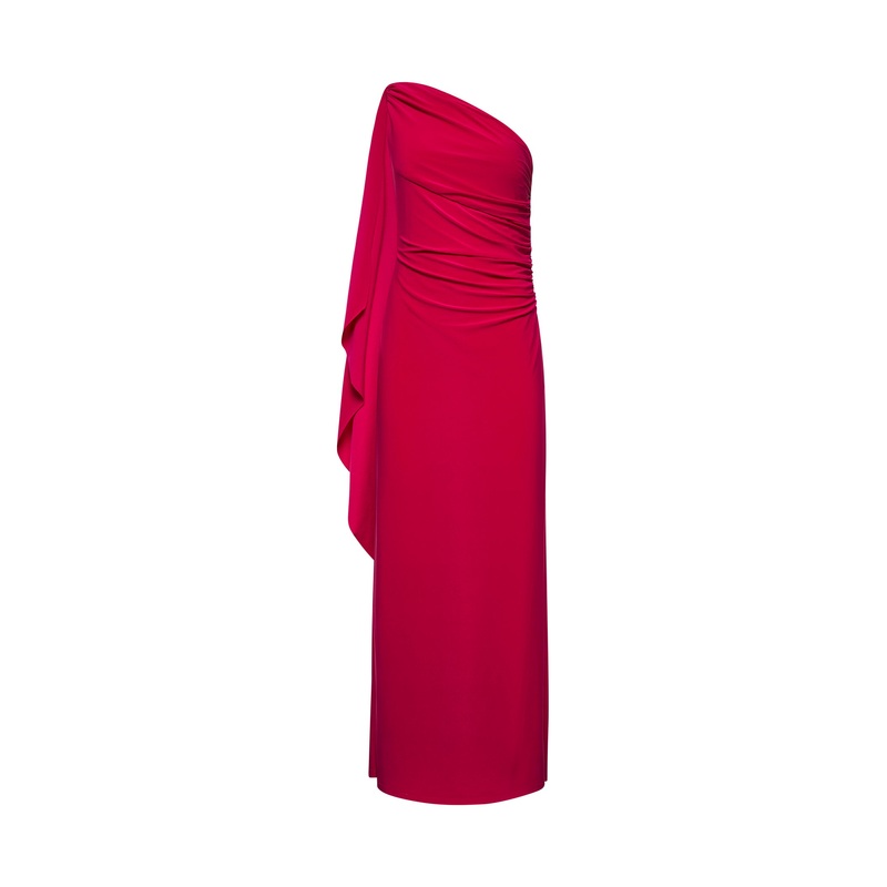 Fuchsia jersey Atria long dress