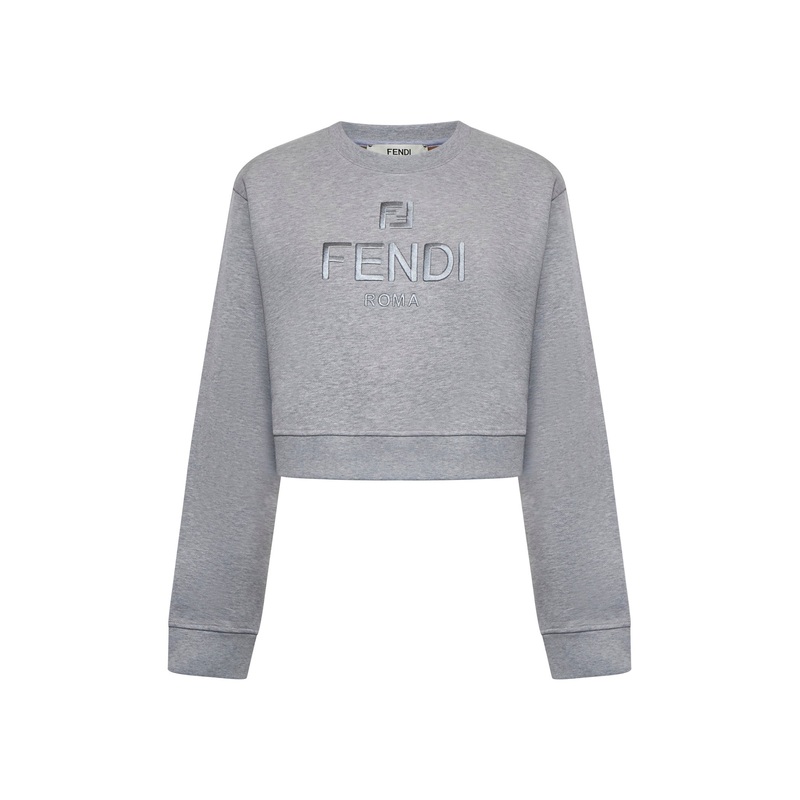 Logo cotton cropped sweatshirt