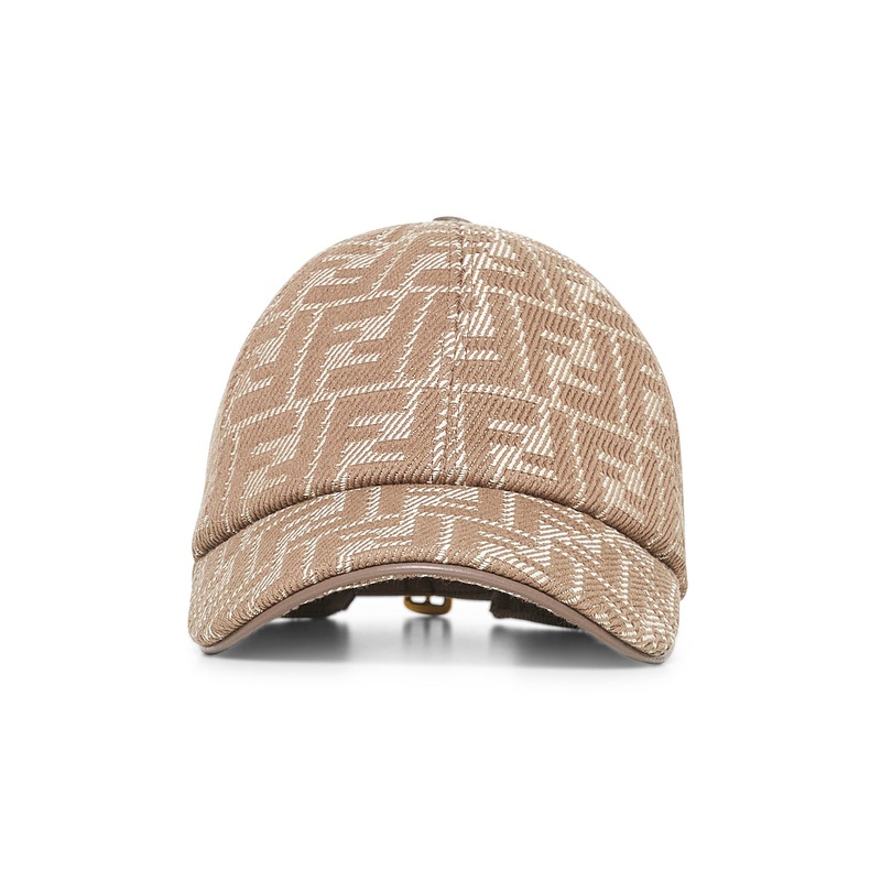 Beige FF canvas baseball cap|S|M