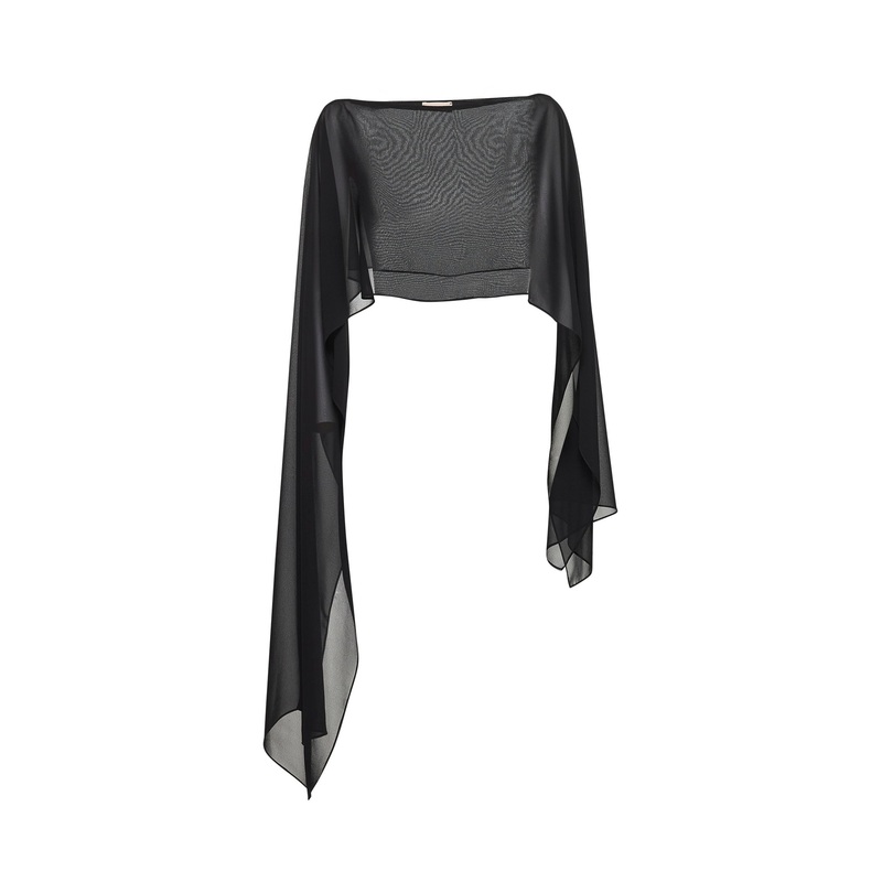 Black georgette Selce stole|42