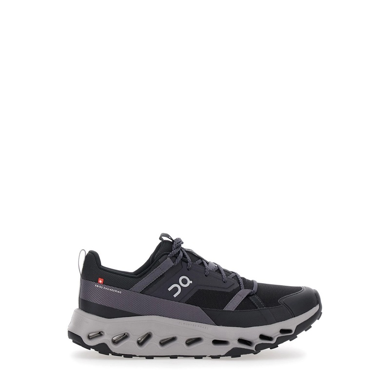 ‘Cloud Horizon’ Grey Low Top Sneakers with Mesh Details and Logo on the Side in Tech Fabric Man