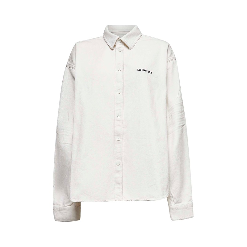 White denim Large Fit shirt|XS|S