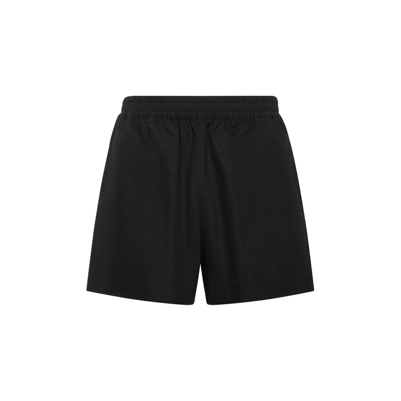 Black cotton and nylon Elio shorts