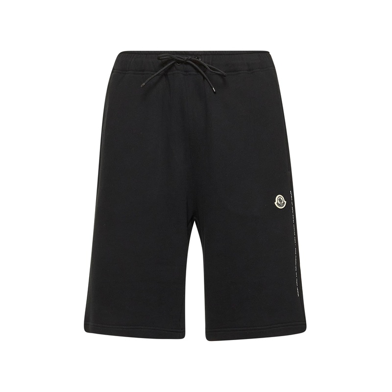 Black embroidered logo Moncler x FRGMT shorts