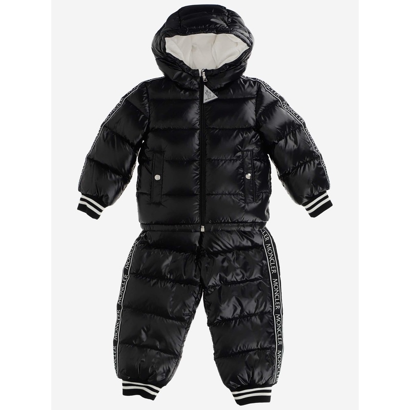 Infant Shiny Nylon Down Suit|Black|6-9 mths
