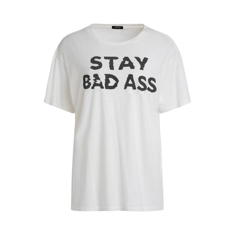 Printed Cotton T-Shirt|White|S