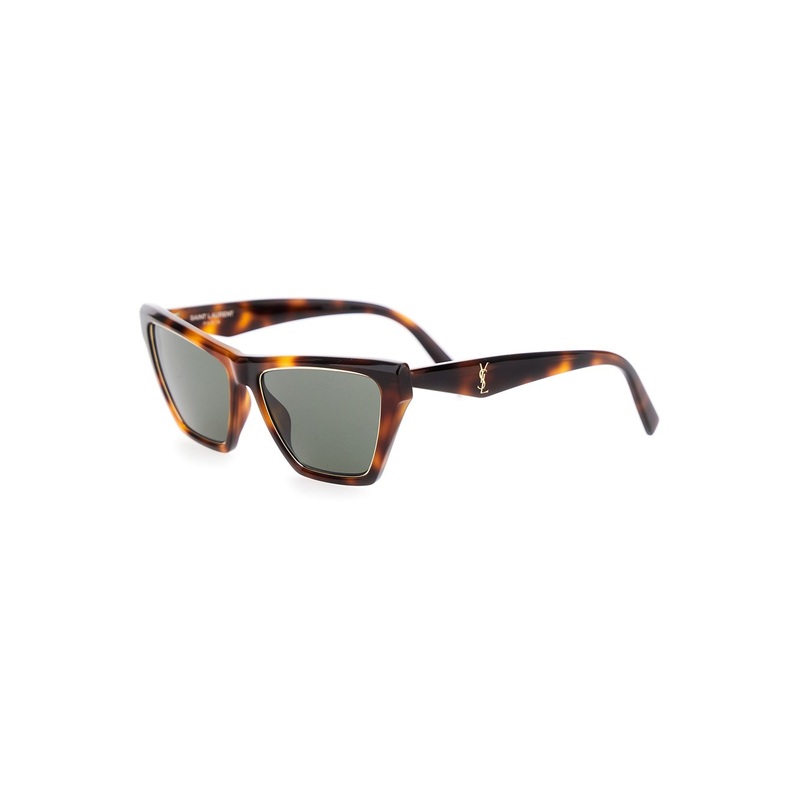 Brown Sunglasses with Tortoiseshell Print and Cassandre Logo on Temples in Acetate Woman