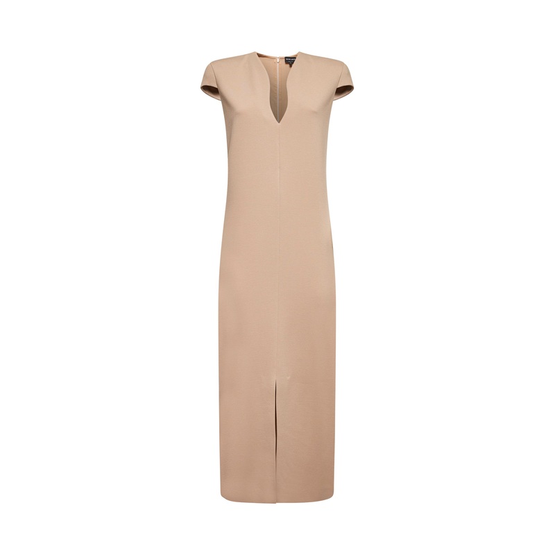 Nude punto Milano sheath dress