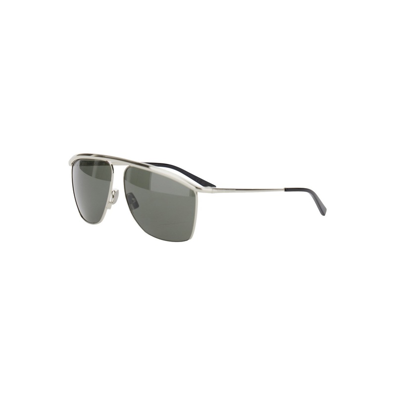 ‘SL 820’ Metallic Aviator Sunglasses with Nylon Lenses and Curved Top Bar in Metal Woman